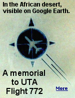 On September 19, 1989, UTA flight 772 was blown up by terrorists on a flight from the Congo to Paris. The memorial was built by an association of the victims families with the help of local inhabitants. 